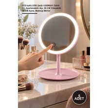 Yenilig 5 Adet Dokunmatik Parlaklık Ayarlı Makyaj Aynası – LED Işıklı USB Şarjlı 1200MAH Dahili Pil, Ayarlanabilir Açı, 30 cm Yükseklik 18 cm Ayna, Makeup Mirror