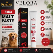 Velora Grup Perlina Relax Malt Paste 50 gr – Kedi ve Köpekler Için Sakinlik, Rahatlama ve Stres Desteği | Gluten Free Veteriner Plus