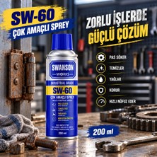 Swanson Sw-60 Çok Amaçlı Yağlayıcı Sprey Pas Sökücü Temizleyici Korozyon Önleyici Profesyonel Bakım Spreyi