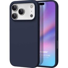 Microsonic Matte Silicone Apple iPhone 18 Pro Max Kılıf Lacivert