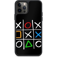BG AKSESUAR iPhone 12 Pro Uyumlu Tictactoe Desenli Kamera Korumalı Darbelere Dayanıklı Kılıf