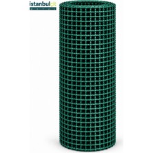 İstanbul Çit Metal Istanbul Çit Metal Pvc Kaplı Daldırma Galvaniz Kafes Örgü Bahçe Çit Teli 3,00 mm 25X25 mm Göz Aralığı 1x1 M