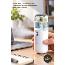 Yenilig 1 Adet Nano Mist Dezenfektan Püskürtücü – Nano Mist Teknolojili Şarjlı Taşınabilir El Tipi Dezenfektör, Portable Sanitizer