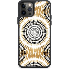BG AKSESUAR iPhone 12 Pro Uyumlu Radyal Desenli Kamera Korumalı Darbelere Dayanıklı Kılıf