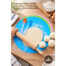 Yenilig 4 Adet Silikon Yapışmaz Hamur Matı – Gıda Sınıfı Silikon, 30 cm Çaplı, Hamur ve Kek Açma Matı, Non-Stick Baking Mat