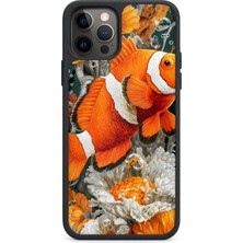 BG AKSESUAR iPhone 12 Pro Uyumlu Koi Desenli Kamera Korumalı Darbelere Dayanıklı Kılıf