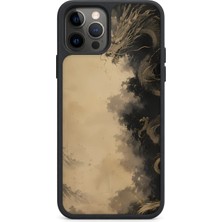 BG AKSESUAR iPhone 12 Pro Uyumlu Ejderhasanatı Desenli Kamera Korumalı Darbelere Dayanıklı Kılıf