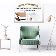 mixefor 1000 Parça Puzzle Çerçevesi  Ön Yüzey Kırılmaz Pleksi Renk Beyaz Çerçeve Genişliği 30MM