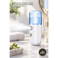Yenilig 10 Adet Mini Cilt Buhar Makinesi – Şarjlı Taşınabilir, Minimalist Tasarım, Aromaterapi Destekli Facial Steamer Portable Face Steamer