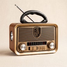 Tbl Dekor Solar Panelli LED Fenerli Fm Radyo - Nostaljik Tasarım - Şarjlı - Bluetooth Özellikli