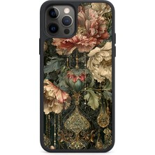 BG AKSESUAR iPhone 12 Pro Uyumlu Peoni Desenli Kamera Korumalı Darbelere Dayanıklı Kılıf