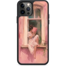 BG AKSESUAR iPhone 12 Pro Uyumlu Pencere Desenli Kamera Korumalı Darbelere Dayanıklı Kılıf