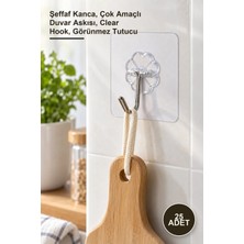 Yenilig 25 Adet Kendinden Yapışkanlı Şeffaf Askı – Şeffaf Kanca, Çok Amaçlı Duvar Askısı, Clear Hook, Görünmez Tutucu