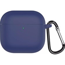 Microsonic Airpods 5 Kılıf Askılı Mat Silikon Lacivert