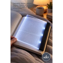 Yenilig 2 Adet Kitap Okuma Paneli – Taşınabilir Okuma Lambası, Saydam Tasarım, Mini Saat Pili Dahil, Book Light, Reading Panel