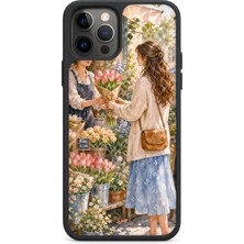 BG AKSESUAR iPhone 12 Pro Uyumlu Çiçekçi Desenli Kamera Korumalı Darbelere Dayanıklı Kılıf