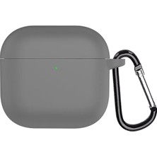 Microsonic Airpods 5 Kılıf Askılı Mat Silikon Koyu Gri