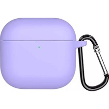 Microsonic Airpods 5 Kılıf Askılı Mat Silikon Lila