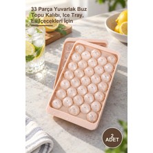 Yenilig 2 Adet Yuvarlak Buz Yapma Kalıbı – 33 Parça Yuvarlak Buz Topu Kalıbı, Ice Tray, Ev Içecekleri Için