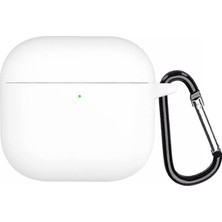 Microsonic Airpods 5 Kılıf Askılı Mat Silikon Beyaz