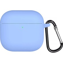 Microsonic Airpods 5 Kılıf Askılı Mat Silikon Mavi