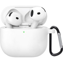 Microsonic Airpods 5 Liquid Silicone Lansman Beyaz