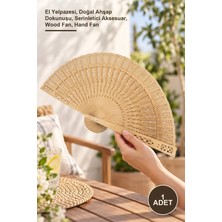 Yenilig 1 Adet Ahşap Yelpaze – El Yelpazesi, Doğal Ahşap Dokunuşu, Serinletici Aksesuar, Wood Fan, Hand Fan