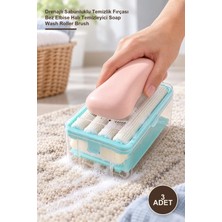 Yenilig 3 Adet Sabunlu Yıkama Rulo Fırça – Drenajlı Sabunluklu Temizlik Fırçası Bez Elbise Halı Temizleyici Soap Wash Roller Brush