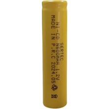 Aydogan's Dy Sertec - 1.2V 600 Mah - N Boy - Ni-Cd Şarjlı Pil - (Başsız / Flat Head)