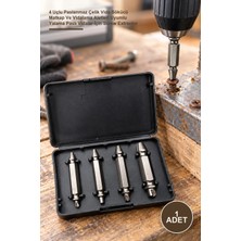 Yenilig 1 Adet Hasarlı Vida Çıkarıcı – 4 Uçlu Paslanmaz Çelik Vida Sökücü Matkap ve Vidalama Aletleri Uyumlu Yalama Paslı Vidalar Için Screw Extractor