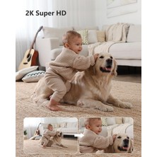 2k Wifi Güvenlik Kamerası, Kapalı Evcil Hayvan Köpek Bebek Kamerası, Yapay Zeka Insan/hareket/ses Algılama, 360° Kablosuz Ip Ev Güvenlik Kamerası, Akıllı Izleme, Siren, Gece Görüşü, 2 Yönlü Ses,