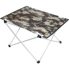 Haegs Ultralight Katlanır Kamp Sehpası, Piknik, Bbq, Doğa Aktiviteleri, Hiking, Plaj Için Taşınabilir Kompakt Roll Up Outdoor Kamp Masası Orta Boy - Kamuflaj