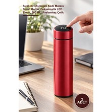Yenilig 2 Adet Dijital Termos – Sıcaklık Göstergeli Akıllı Matara Smart Bottle, Dokunmatik LED Ekran, 500 Ml, Paslanmaz Çelik