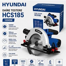 Hyundai # HCS185 1200W 185 mm Daire Testere Lazer Kılavuzlu Elektrikli Sunta Ahşap Kesme Makinesi 5800 Dev/dk