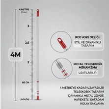 Ser SR004 Metal Sırık 4 Metre Boya Badana Fırça Temizlik Boya Sırık 2 Kademeli 4 Metre Sırık