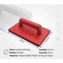 Duyar DYR215 Kısa Tırfıl Mala 14.5 cm x 22 cm Kısa Tırfıl Malası