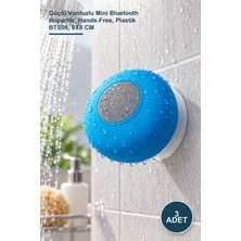 Yenilig 3 Adet Vakumlu Su Geçirmez Duş Hoparlörü – Güçlü Vantuzlu Mini Bluetooth Hoparlör, Hands-Free, Plastik BTS06, 8x8 cm