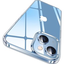 [sararmaz] iPhone 13-14 ile Uyumlu Crystal Clear Mika Darbe Emici Şeffaf Kılıf (Şeffaf Mika Sararmaz, iPhone 13-14)