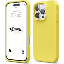 Babilden iPhone 16 Pro Ile Uyumlu Kılıf Ince ve Dayanıklı Sıvı Silikon 3 Katmanlı Tam Kaplamalı Şık Yumuşak Jel Hissi Yüksek Kalite Kauçuk Telefon Kılıfı (Sarı)