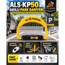 Perkotek Als - KP50 Akıllı Otopark Koruma Bariyeri | Uzaktan Kumandalı Park Yeri Kilidi | Çarpmaya Karşı Alarm