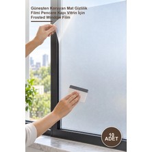 Yenilig 10 Adet Uv Engelleyici Buzlu Cam Filmi – Güneşten Koruyan Mat Gizlilik Filmi Pencere Kapı Vitrin Için Frosted Window Film