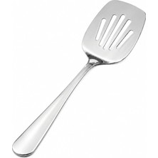 Paslanmaz Çelik Spatula, Delikli Mutfak Spatulası 25 Cm, Mutfak Seti, Premium Kalite Metal, Tek Parça Yapı