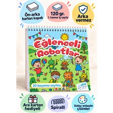 Düş Atlası Eğlenceli Robotlar Boyama Kitabı | Çocuklar ve Yetişkinler Için