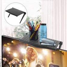 Tv Üstü Raf Portatif Katlanır Düzenleyici Projeksiyon Rafı Telefon Tablet Standı Siyah