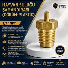 Eren Hançerli Global # Hayvan Suluğu Şamandırası 1/2" Npt - Döküm-Plastik Dayanıklı Su Seviye Valfi - 5 Adet