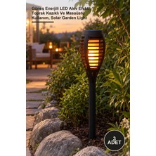Yenilig 3 Adet Solar Alev Efektli Bahçe Lambası – Güneş Enerjili LED Alev Efekti, Toprak Kazıklı ve Masaüstü Kullanım, Solar Garden Light
