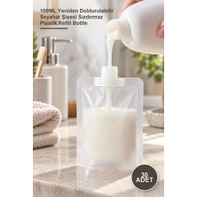 Yenilig 30 Adet Krem Şampuan Kabı – 100ML Yeniden Doldurulabilir Seyahat Şişesi Sızdırmaz Plastik Refill Bottle