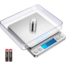 Dijital Ekran Kuyumcu Mutfak Eczane ve Epoksi Uygun Hassas Terazi 500 Gr. Kapasite /0.01 Gr. Hassasiyet Tartı Professional LCD Ekran