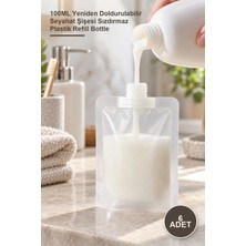 Yenilig 6 Adet Krem Şampuan Kabı – 100ML Yeniden Doldurulabilir Seyahat Şişesi Sızdırmaz Plastik Refill Bottle