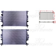 Ford Mondeo 1.5 Ecoboost 1.5 Tdci 1.6 Tdci 2.0 Tdci 2015 ve Sonrası Su Radyatörü Brazing Mt-At 670X448X26